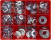 ASSORTMENT KIT WASHER FLAT STEEL 13 SIZES 695 PIECES CA576