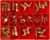 ASSORTMENT KIT BRASS FITTINGS 22 TYPES 110 PIECES CA134