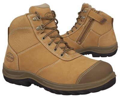BOOT LACE UP ZIP SIDE WHEAT 34-662 8.5