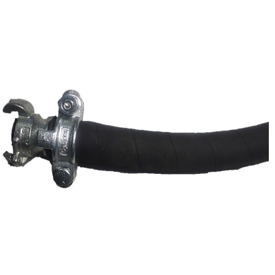 HOSE ASSY AIR/WATER T155 BLACK 51MMX20MT C/W TYPE S COUPLING & CLAW CLAMP