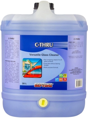 CLEANER GLASS C THRU 20LT C/W TAP