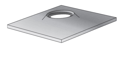 WASHER DOME PLATE 150X150X4MM 41H C/W HANGER LOOP