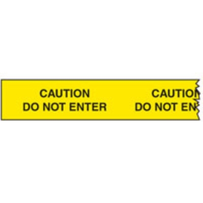 TAPE BARRICADE CAUTION DO NOT ENTER 75MMX150MT BLACK ON YELLOW 834575