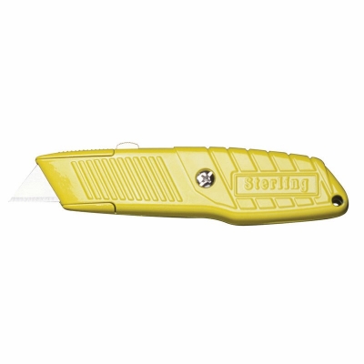 KNIFE UTILITY RETRACTABLE YELLOW