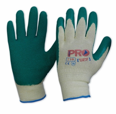 GLOVE LATEX PALM KNITTED POLY COTTON L
