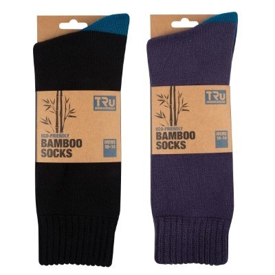 SOCK BAMBOO ECO-FRIENDLY 3 PACK BLACK SIZE 6-10