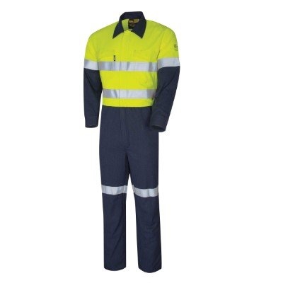 OVERALL REGULAR WEIGHT PPE2 C/W LOXY FR REFLECTIVE TAPE YELLOW/NAVY 77R