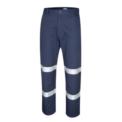 TROUSER HEAVYWEIGHT COTTON CARGO C/W BIOMOTION 3M REFLECTIVE TAPE NAVY 77R