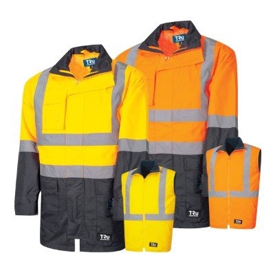 JACKET 4 IN 1 C/W TRUVIS REFLECTIVE TAPE YELLOW/NAVY X-SMALL