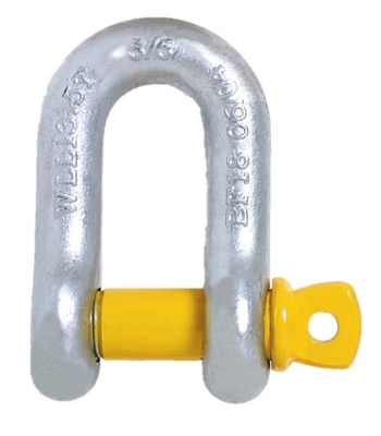 SHACKLE D GAL S YELLOW PIN 13MM 2.0T