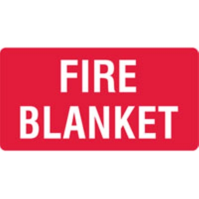 SIGN FIRE BLANKET 300X225MM POLY 840696