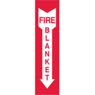 SIGN FIRE BLANKET INSIDE DOWN ARROW 100X400MM POLY 841104 (Z029385 - 100X400MM)
