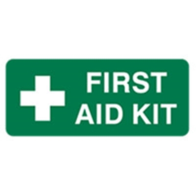 SIGN FIRST AID KIT 300X125MM POLY 841532