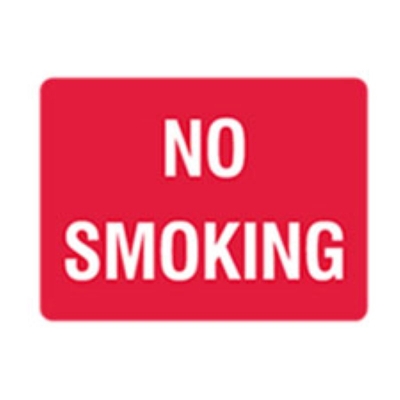 SIGN NO SMOKING 600X450MM POLY 833022