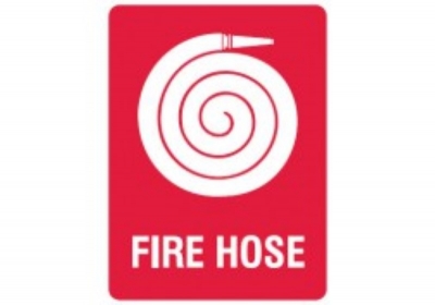 SIGN FIRE HOSE 225X300MM POLY 841064 (Z030219 - 450X600MM)