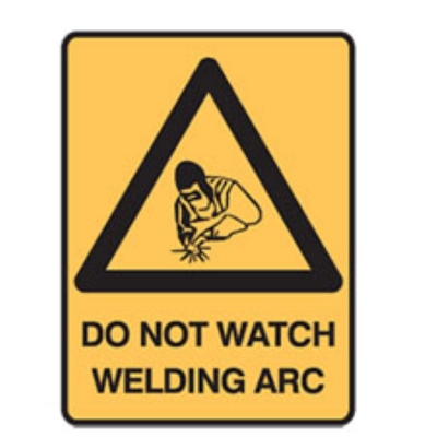 SIGN DO NOT WATCH WELDING ARC 225X300MM POLY 840946 (Z031689 - 300X450MM)