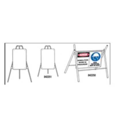 TRIPOD SIGN STAND HORIZONTAL 800X800MM TO SUIT 600X450MM SIGNS