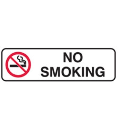 SIGN NO SMOKING 250X75MM POLY 840672