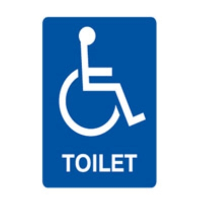 SIGN DISABLED TOILET 300X450MM METAL 841842