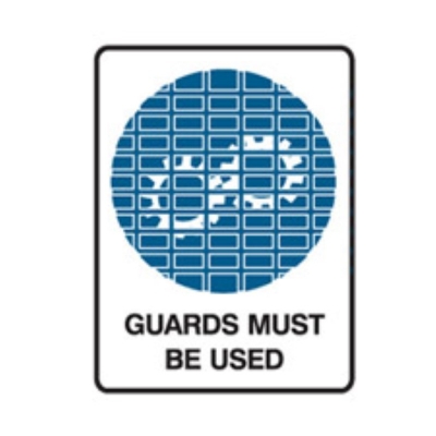STICKER GUARDS MUST BE USED 180X250MM 838532