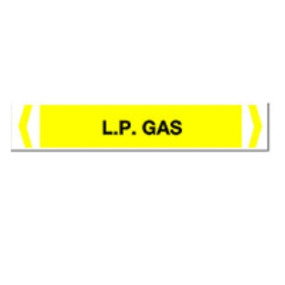 PIPE MARKER L.P. GAS 10X100MM TO SUIT PIPE O.D. UP TO 40MM PACK 10 842452 (Z032561 - )
