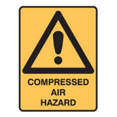SIGN COMPRESSED AIR HAZARD 225X300MM METAL 841462 (Z032980 - 180X250MM)