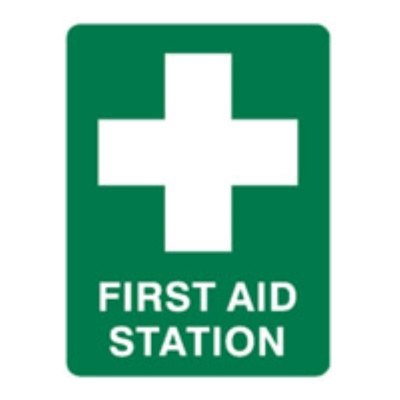 SIGN FIRST AID STATION 225X300MM METAL 840004 (Z033024 - 180X250MM)