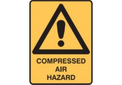 SIGN COMPRESSED AIR HAZARD 225X300MM METAL 841462 (Z033252 - 450X600MM)