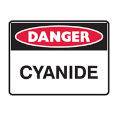 SIGN DANGER CYANIDE 450X300MM METAL 8324288