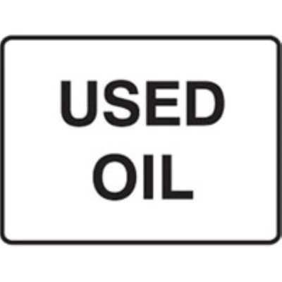 SIGN USED OIL 450X300MM METAL 831321