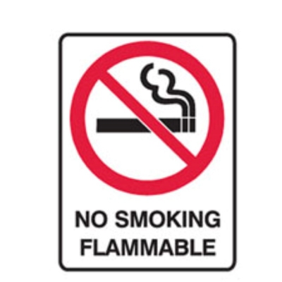 SIGN NO SMOKING FLAMMABLE 300X450MM POLY 840676