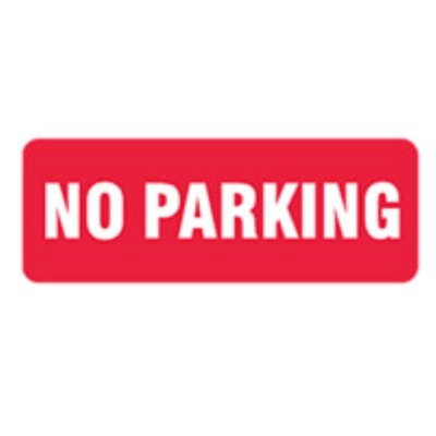 SIGN NO PARKING 400X140MM POLY 842332