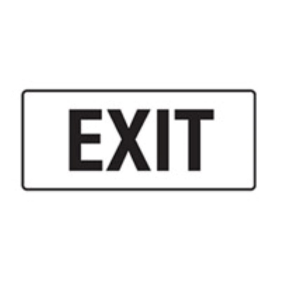 SIGN EXIT 450X180MM POLY 841194