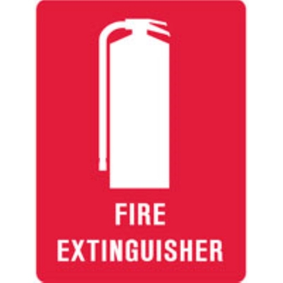 SIGN FIRE EXTINGUISHER C/W PICTO 225X300MM METAL 841044 (Z034746 - 180X250MM)