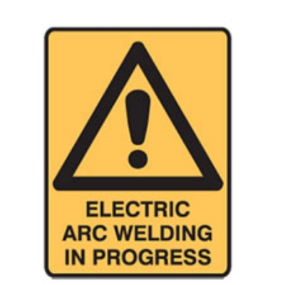 SIGN ELECTRIC ARC WELDING IN PROGRESS 225X300MM METAL 841386 (Z034894 - 450X600MM)