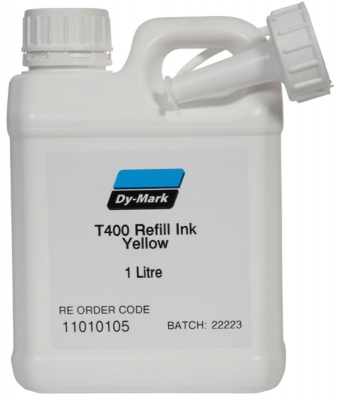 INK BALL MARKER REFILL T400 YELLOW 1LT
