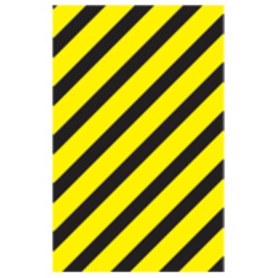 PIPE MARKER SUPPLEMENTARY BLACK/YELLOW STRIPE 25X200MM PACK 10 833376