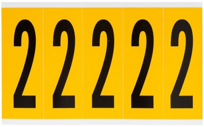 STICKER NUMBER 0 98MM BLACK ON YELLOW CARD OF 5 97090 (Z035968 - )