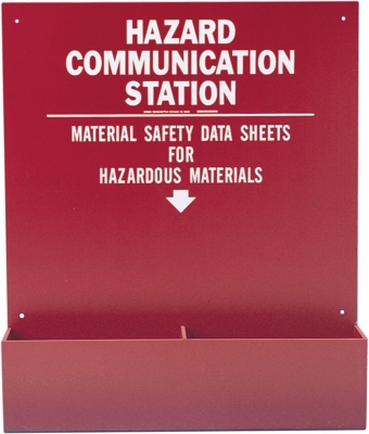 HAZARD COMMUNICATION STATION SDS HOLDER 600X750X100MM - BINDERS NOT INCLUDED
