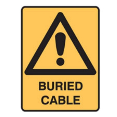SIGN BURIED CABLE 225X300MM POLY 840404