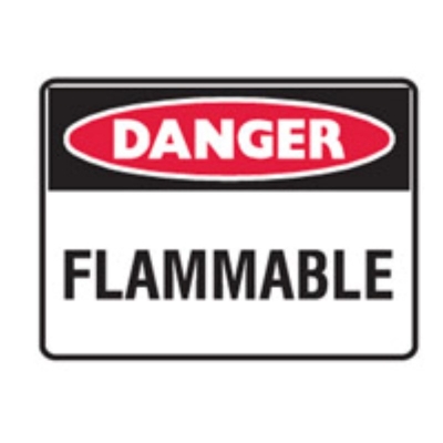 SIGN DANGER FLAMMABLE 450X300MM POLY 840815