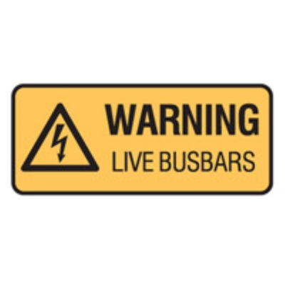 STICKER WARNING LIVE BUSBARS 300X125MM 840930