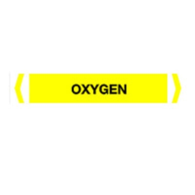 PIPE MARKER OXYGEN 31X475MM TO SUIT PIPE O.D. 40-70MM PACK 10 893151