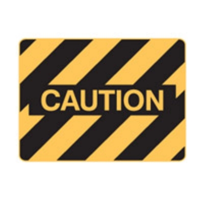 SIGN CAUTION 600X450MM POLY 833845