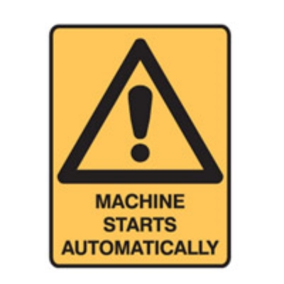 SIGN MACHINE STARTS AUTOMATICALLY 225X300MM METAL 840484