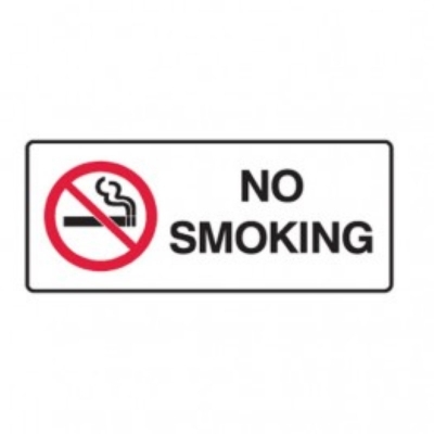 SIGN NO SMOKING C/W PICTO 450X180MM POLY 835234 (Z037964 - 50X90MM)