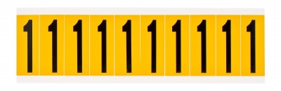 STICKER NUMBER 0 49MM BLACK ON YELLOW CARD OF 10 15340 (Z038189 - )