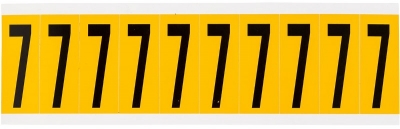 STICKER NUMBER 0 49MM BLACK ON YELLOW CARD OF 10 15340 (Z038196 - )