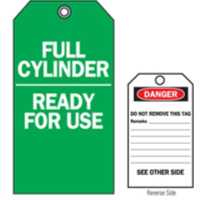 TAG FULL CYLINDER READY FOR USE 75X145MM ECONOMY POLYESTER PACK 10 76200