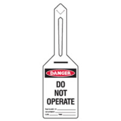 TAG DANGER DO NOT OPERATE 85X160MM POLYPROPYLENE SELF LOCKING PACK 25 842555